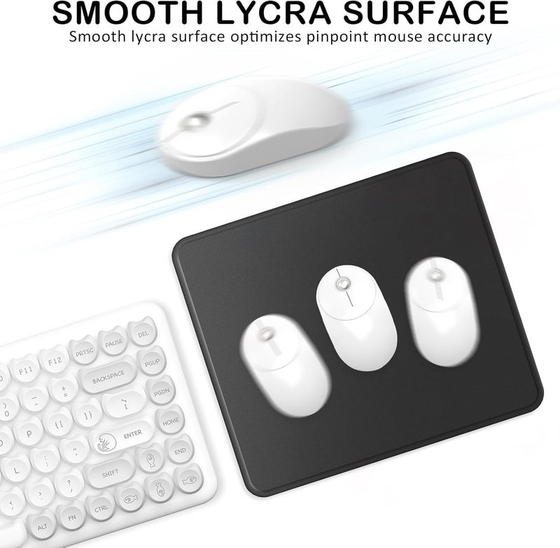 eulps Mouse Pad with Stitched Edge, Multiple Patterns Computer Mouse Pads with Non-Slip Rubber Base, Washable Cloth Mousepad, for Gaming, Laptop, PC (Graphite) - Image 4